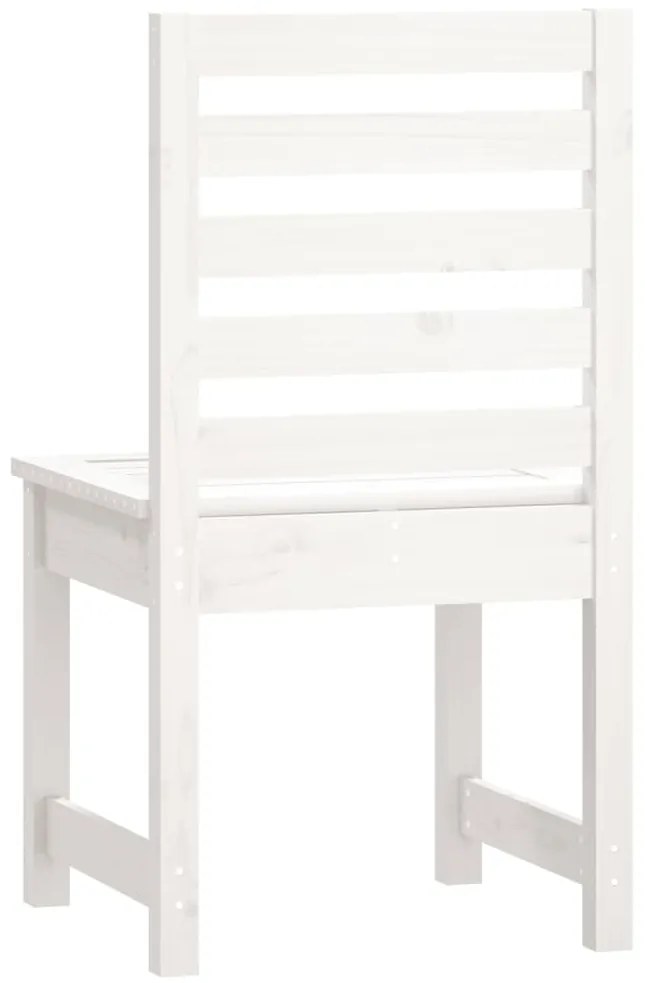 Cadeiras de jardim 2 pcs 50x48x91,5 cm pinho maciço branco