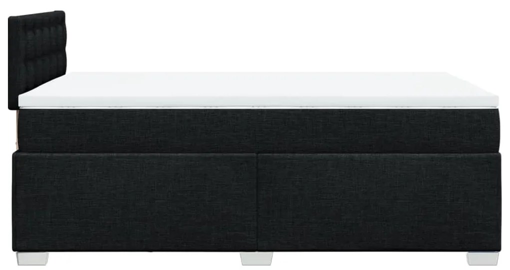 Cama boxspring com colchão 120x190 cm tecido preto
