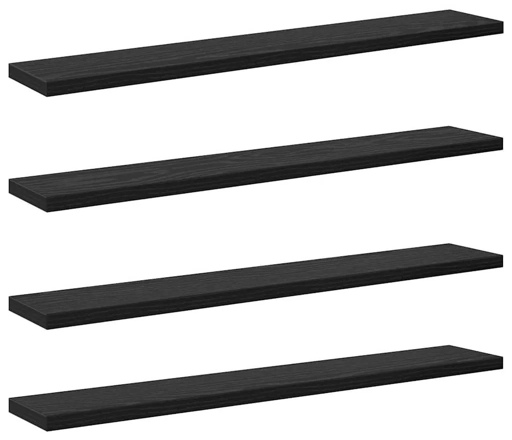 Prateleiras - Pacote com 4 em Carvalho Preto, 60x10x1,5 cm - Feitas co