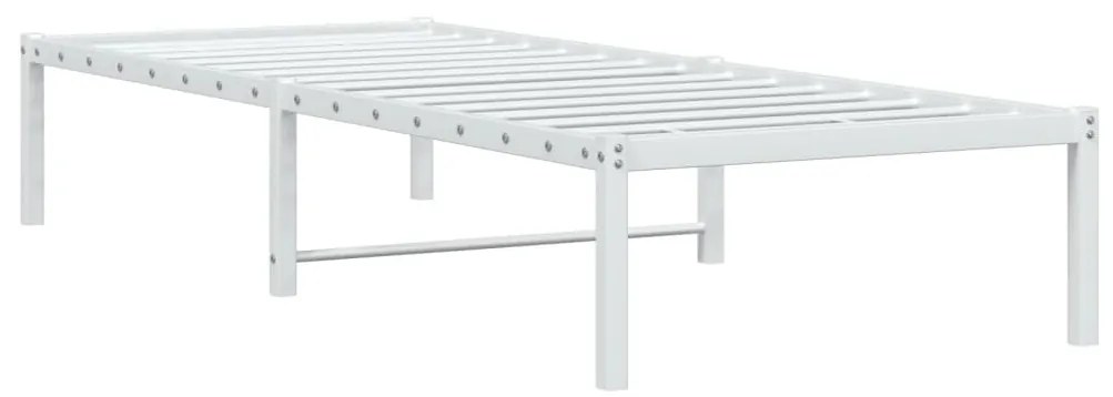 Estrutura de cama 75x190 cm metal branco