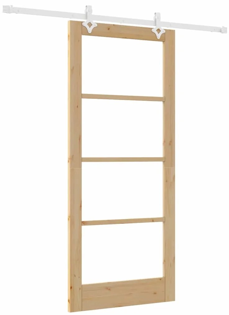 Conjunto de Porta Deslizante com Hardware vidaXL 86x198,5 cm Madeira M