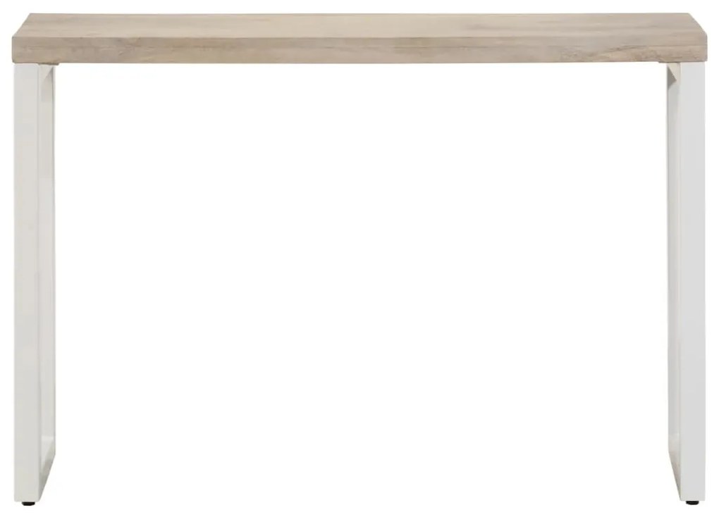 Mesa consola 110x35x76 cm mangueira maciça/ferro castanho