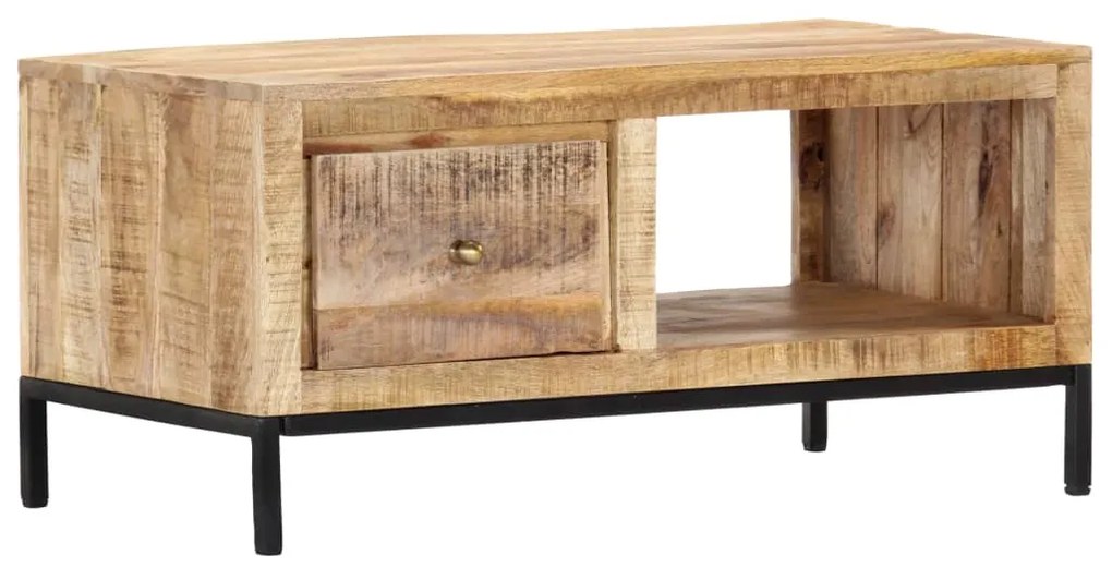 vidaXL Mesa de centro 88x50x42 cm madeira de mangueira maciça