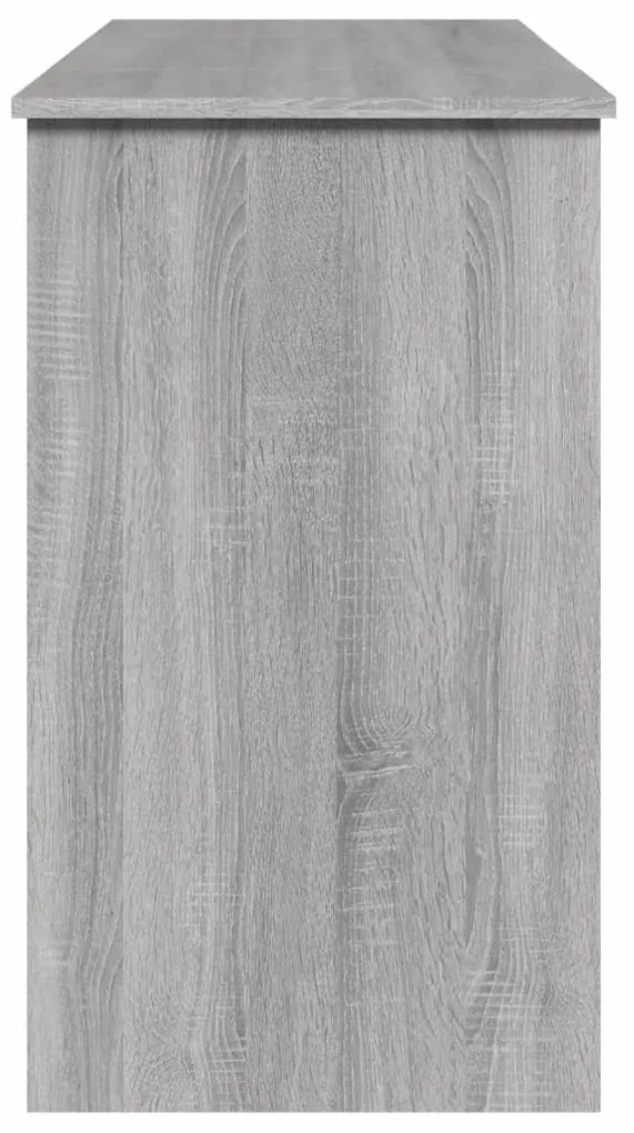 Toucador com espelho 100x45x76 cm cinzento sonoma