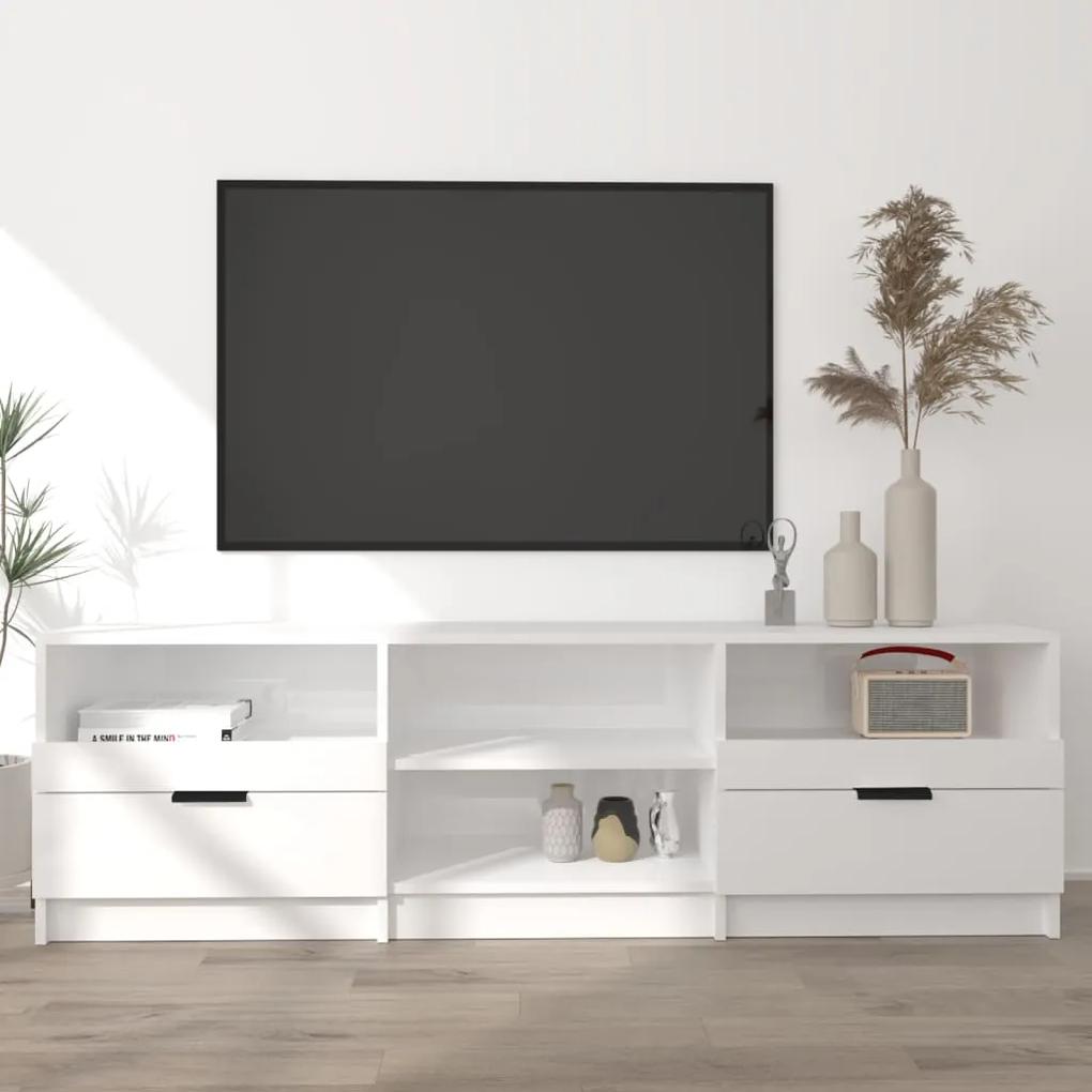 Móvel de TV 150x33,5x45cm madeira processada branco brilhante
