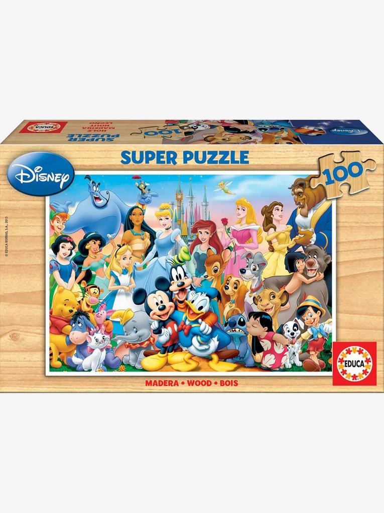Puzzle de 100 peças, O  Maravilhoso Mundo da Disney®, EDUCA azul escuro liso com motivo