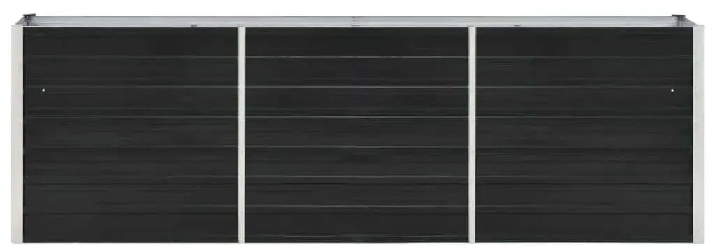 Canteiro elevado jardim aço galvanizado 240x40x77 cm antracite