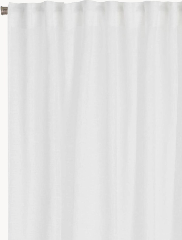 Cortinas semitransparentes multi-banda Nellie, conjunto de 2, L 140 cm