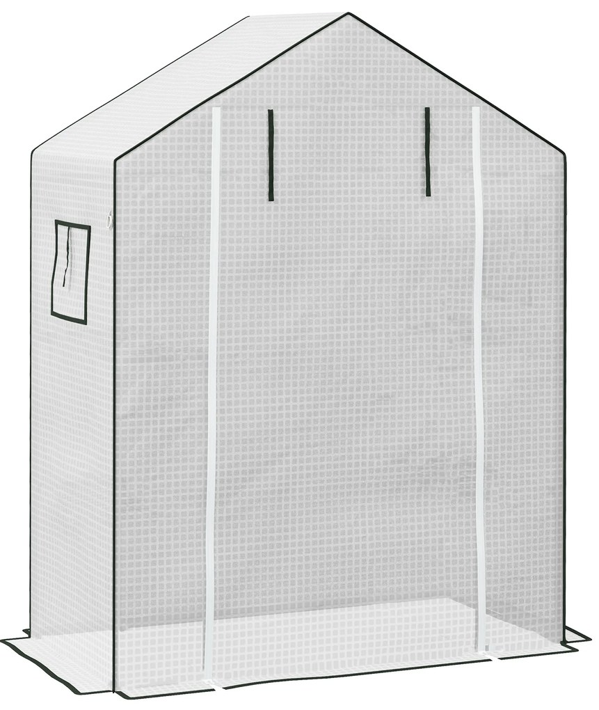 Outsunny Capa de Substituição para Estufa de Jardim 140x73x190 cm com Janela Porta Anti UV para O Jardim Branco | Aosom Portugal