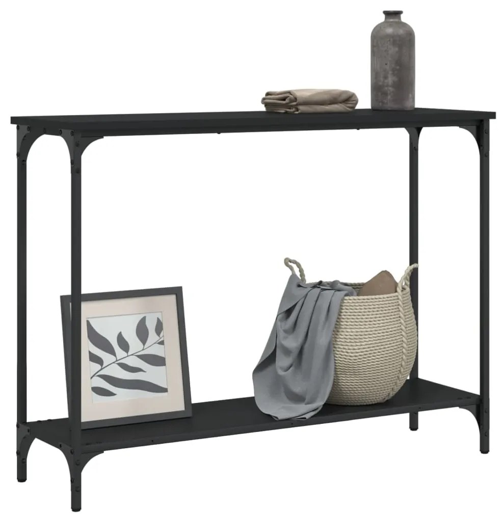 Mesa consola 101x30,5x75 cm derivados de madeira preto