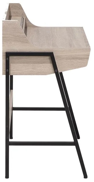 Secretária castanha clara com 2 gavetas 73 x 48 cm BROXTON Beliani