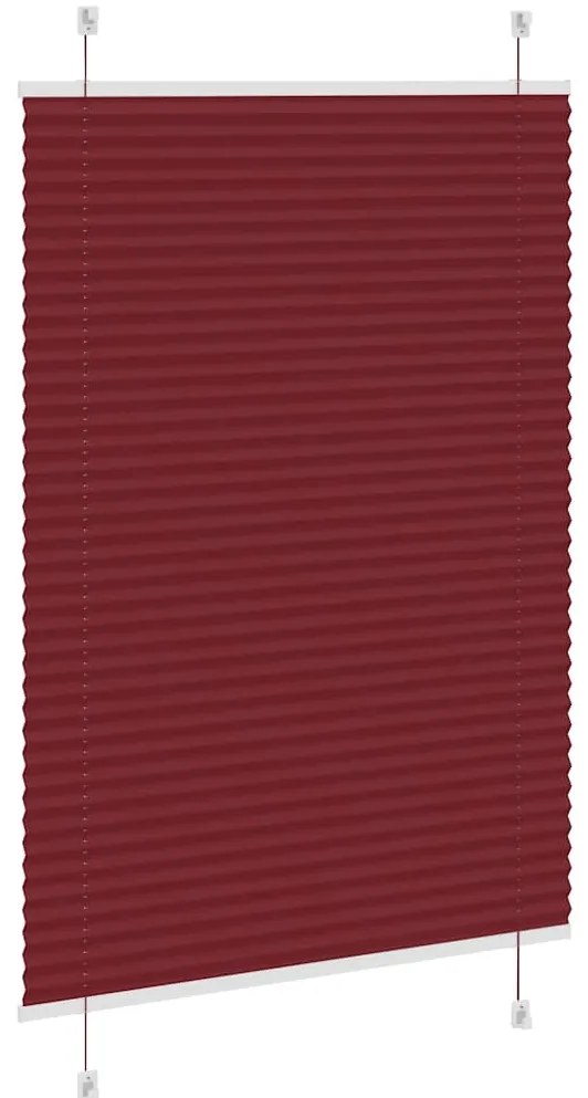 Plissado Cego Bordéus Vermelho 100x150 cm Largura Tecido
