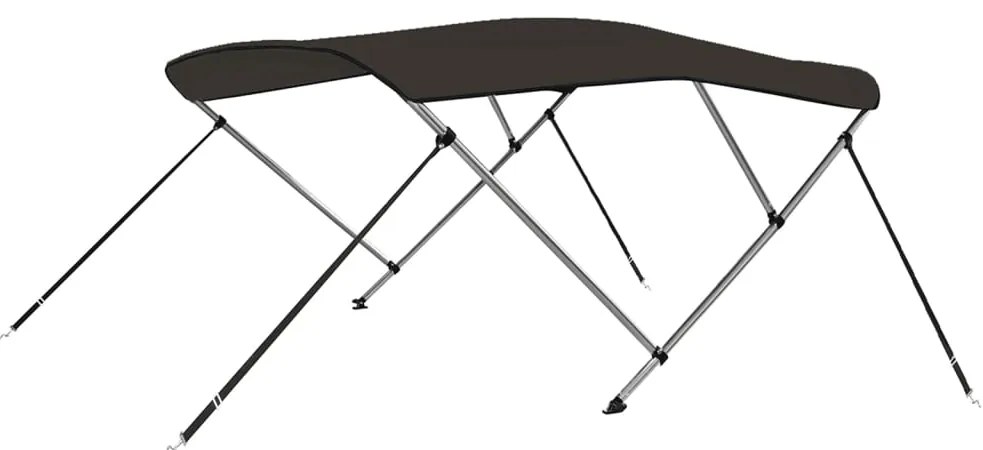 Toldo de 3 arcos Bimini 183x140x137 cm preto