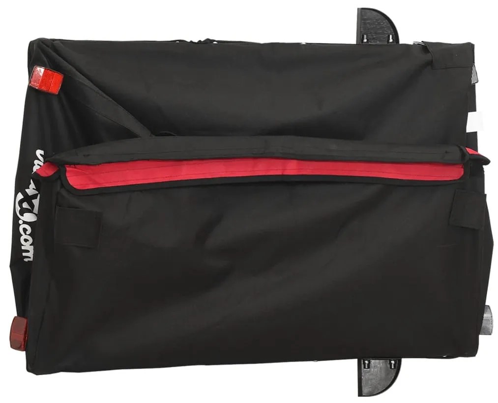 Reboque para bicicleta 45 kg ferro preto e vermelho