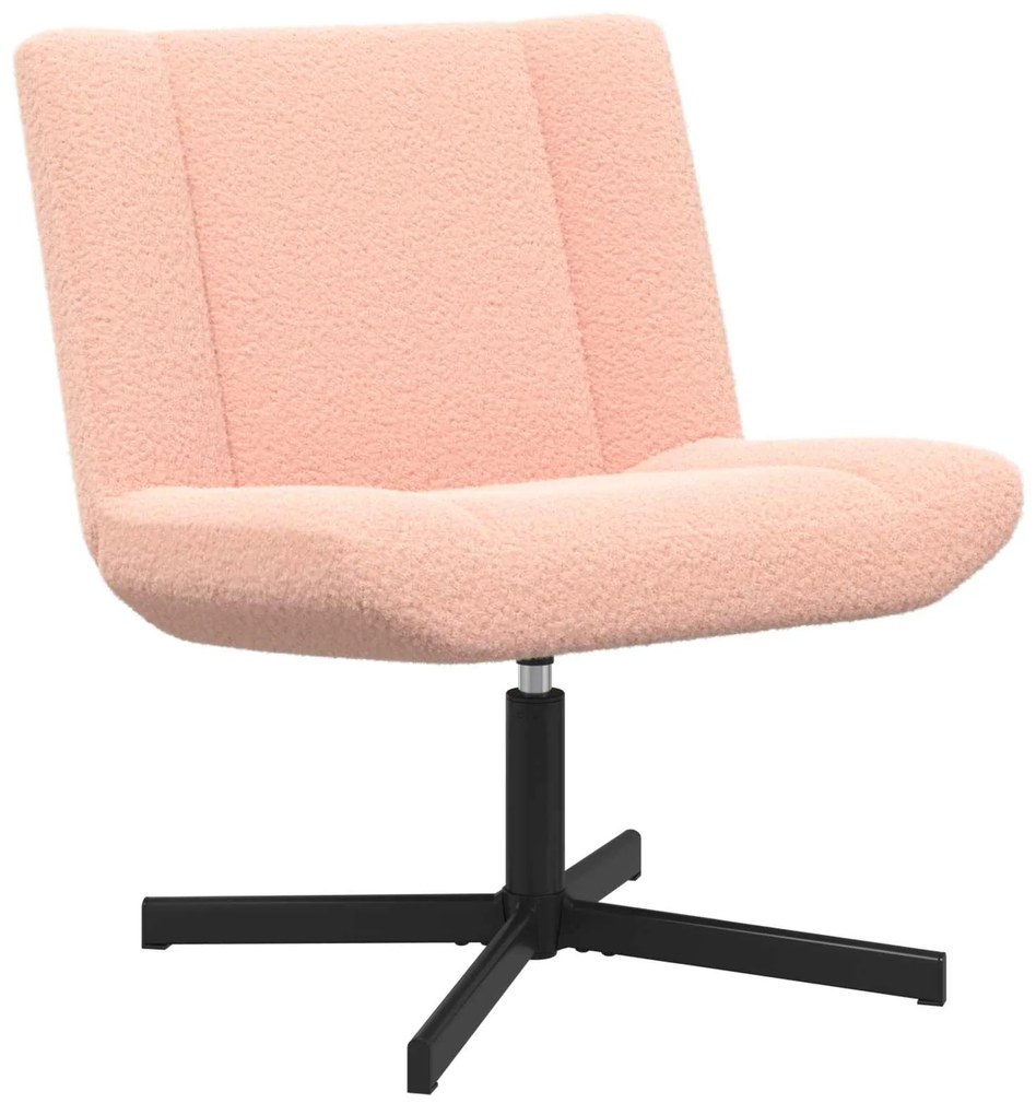 vidaXL Cadeira giratória Rosa 63 x 75 x 76 cm Pele de Ovelha