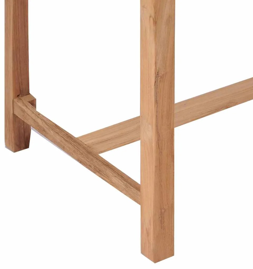 Mesa de bar para jardim 110x60x105 cm madeira de teca maciça