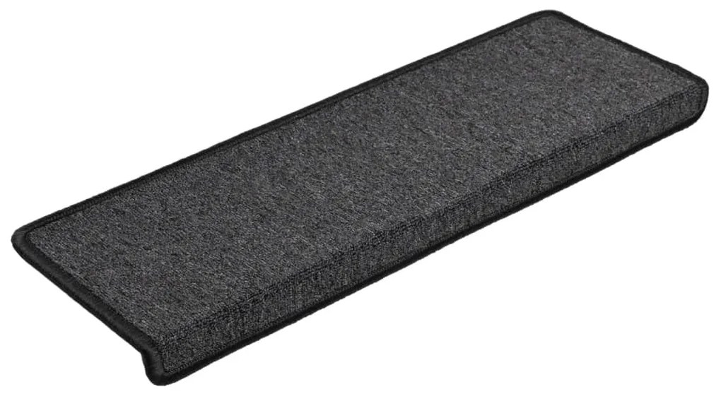 Tapete/carpete para degraus 15 pcs 65x21x4 cm antracite