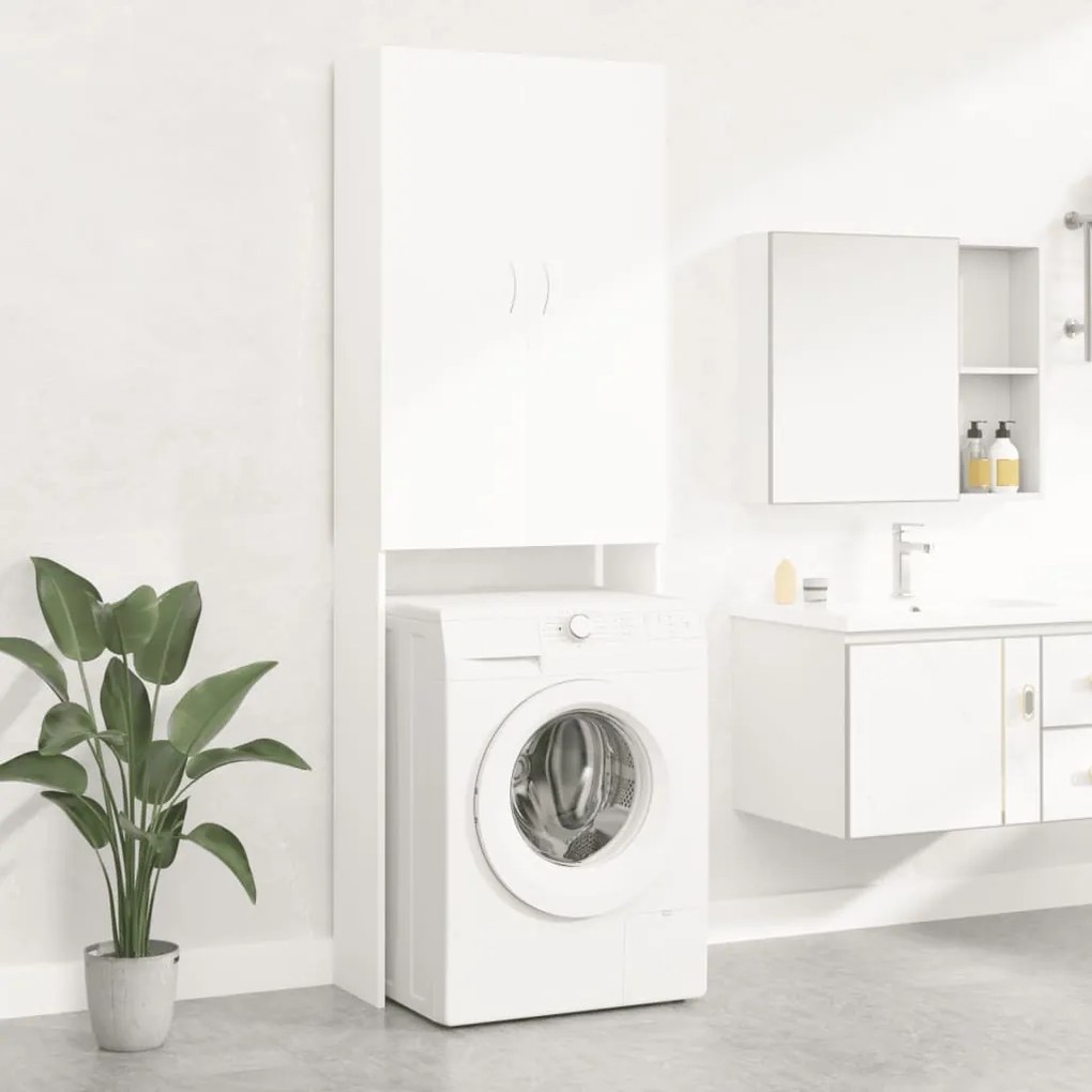 Armário máquina de lavar roupa 64x25,5x190 cm branco
