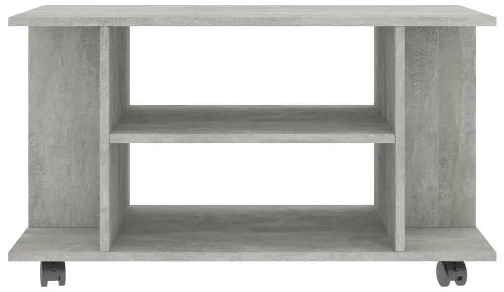 Móvel de TV com rodas 80x40x45cm deriv.madeira cinzento cimento