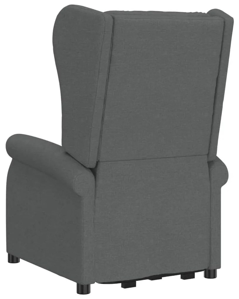 Poltrona elevatória tecido cinzento-escuro