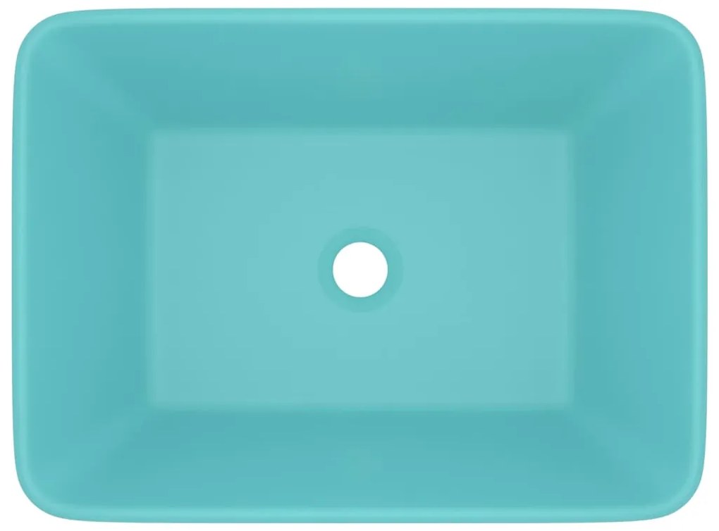Lavatório luxuoso 41x30x12 cm cerâmica verde-claro mate