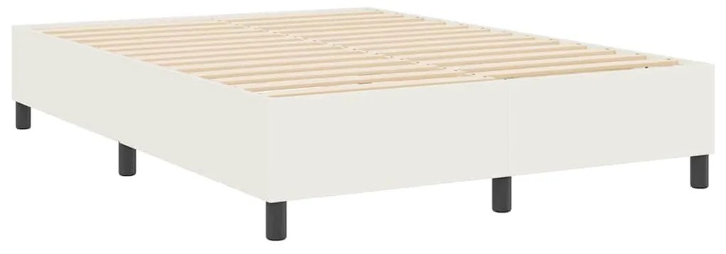 Cama Box Spring vidaXL Creme 140x200 cm em Tecido Cotelê