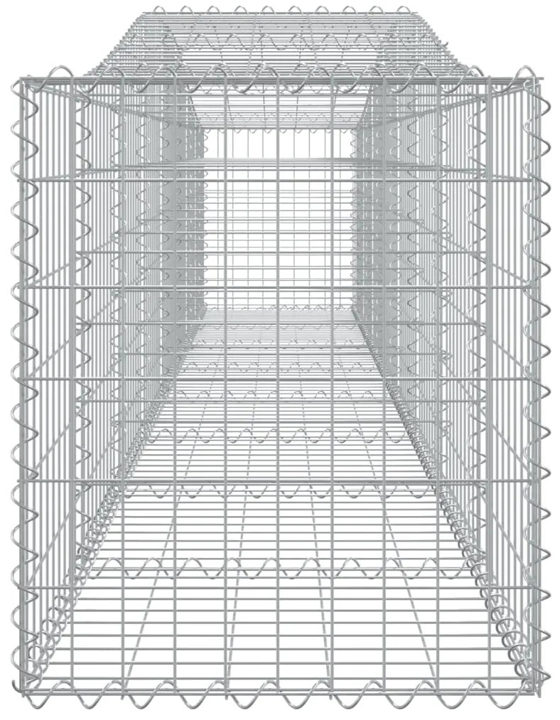 Cestos gabião arqueados 6 pcs 400x50x60/80 cm ferro galvanizado