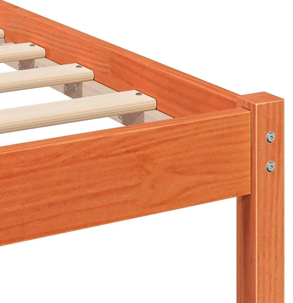 Estrutura da Cama com cabeceira Castanho-mel 150 x 200 cm