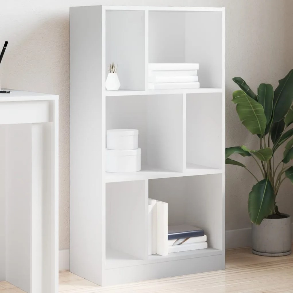 vidaXL Estante 57x28,5x107,5 cm derivados de madeira branco