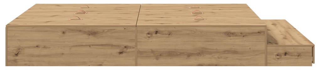 Cama com Armazenamento em Carvalho Artisan 150x200 cm