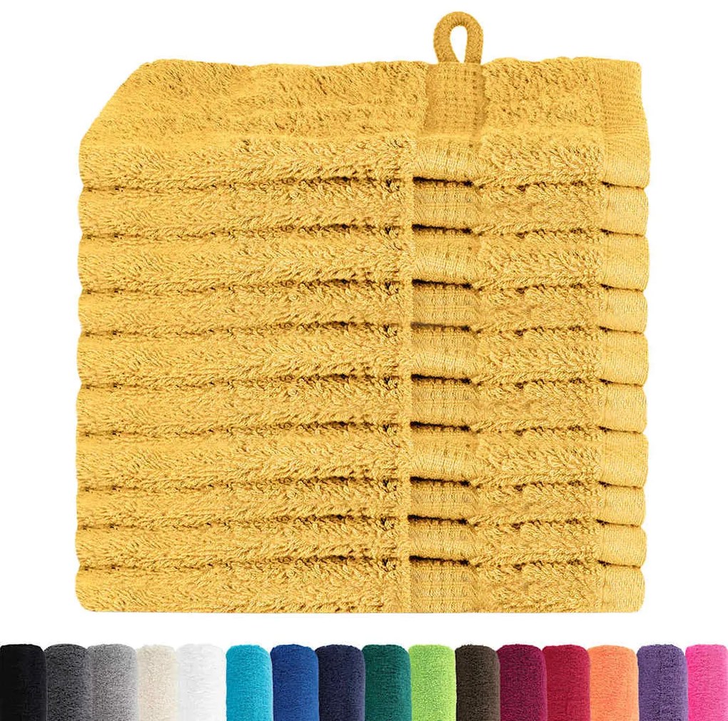 Panos de prato 10 pcs Ouro 15 x 21 cm Algodão