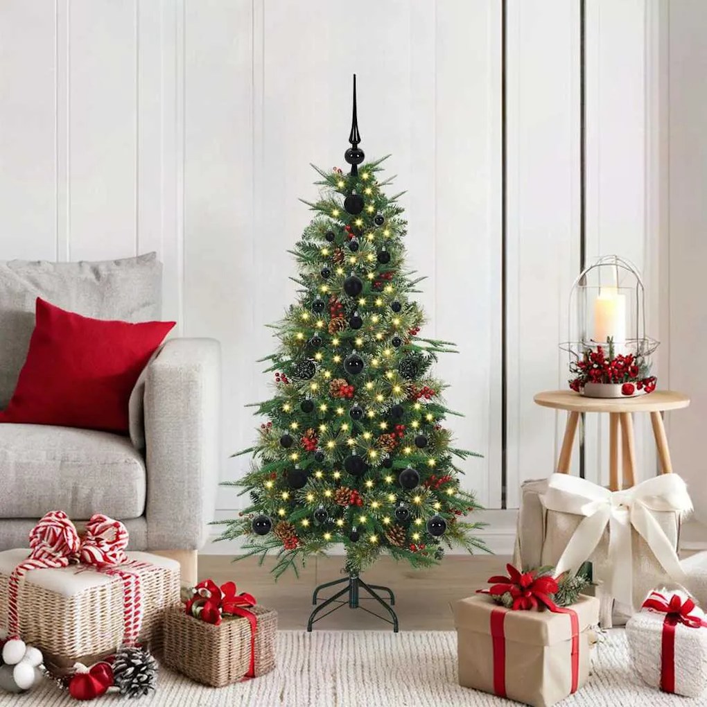 vidaXL Árvore de Natal Articulada Artificial Verde 120 cm PE e PVC