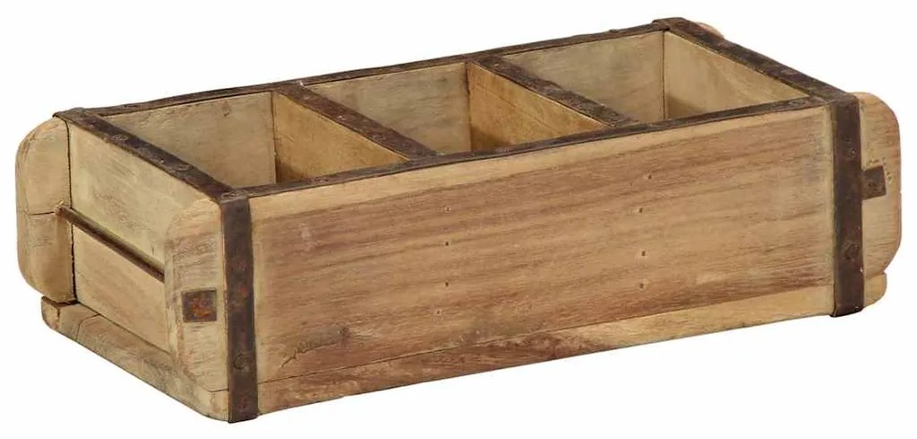 Conjuntos de bandejas vidaXL 4 pcs 30x14x9 cm Madeira Sólida Reclamada