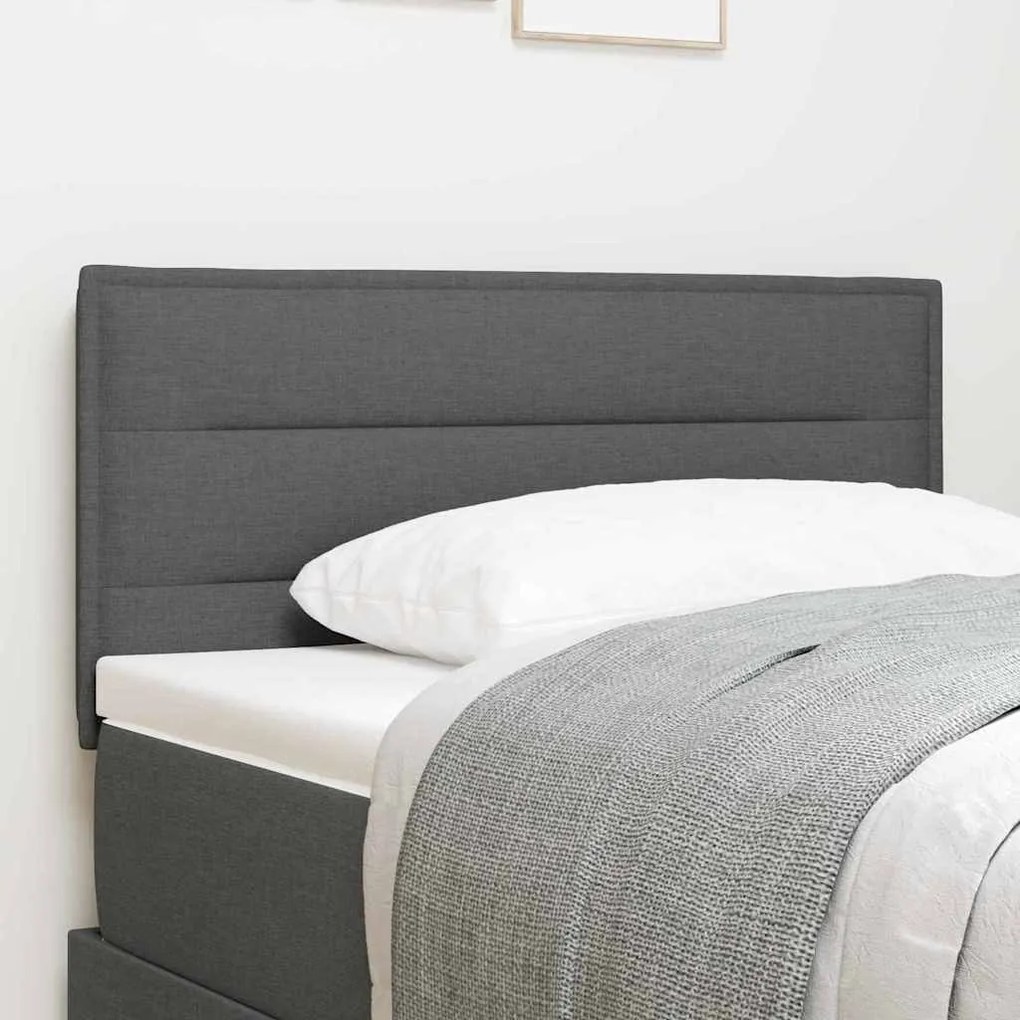 Cabeceira vidaXL Design Linhas Cinza Escuro 80 cm Tecido
