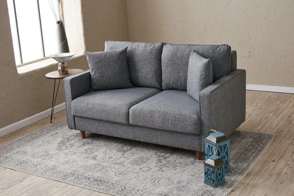 Sofá de 2 Lugares Eva – Cinzento – 155 cm x 82 cm x 90 cm