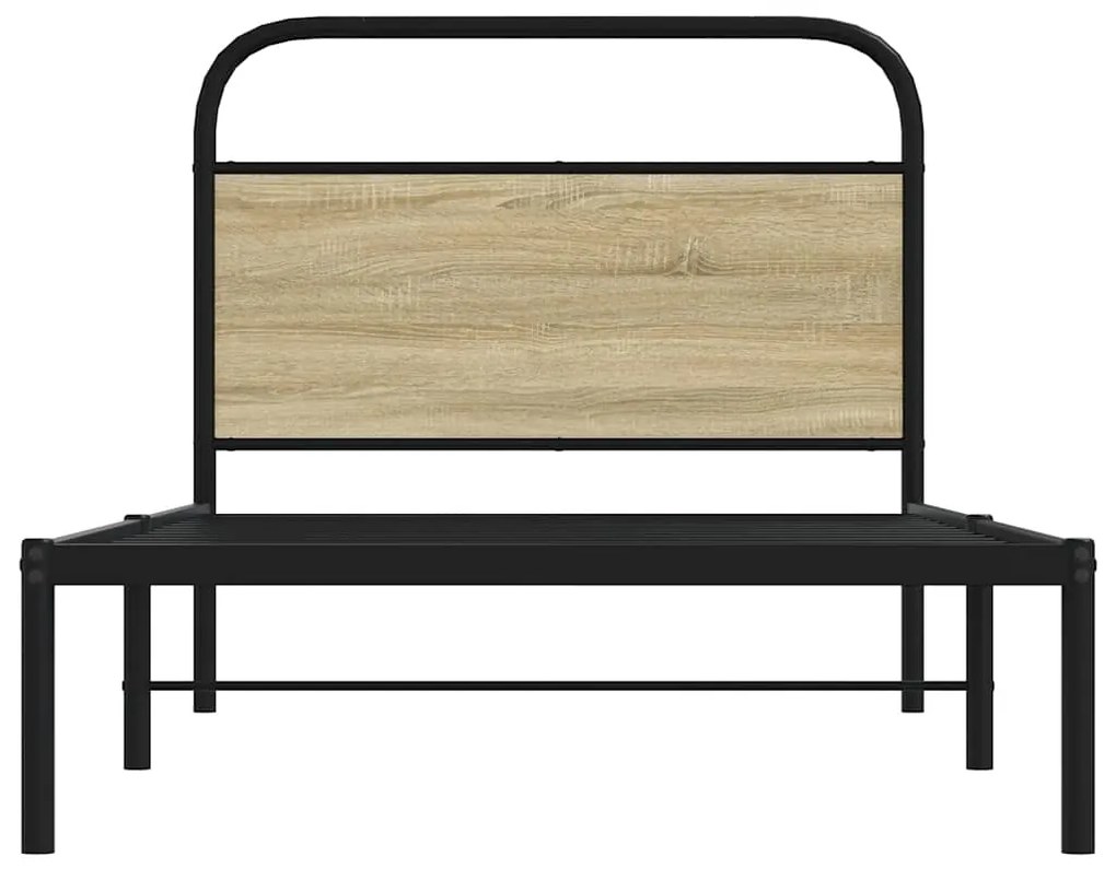 Estrutura cama s/ colchão derivados de madeira carvalho sonoma