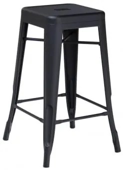 Pack De 4 Bancos Altos Empilháveis Em Aço Lix Preto Mate & ↑75 Cm - Sklum