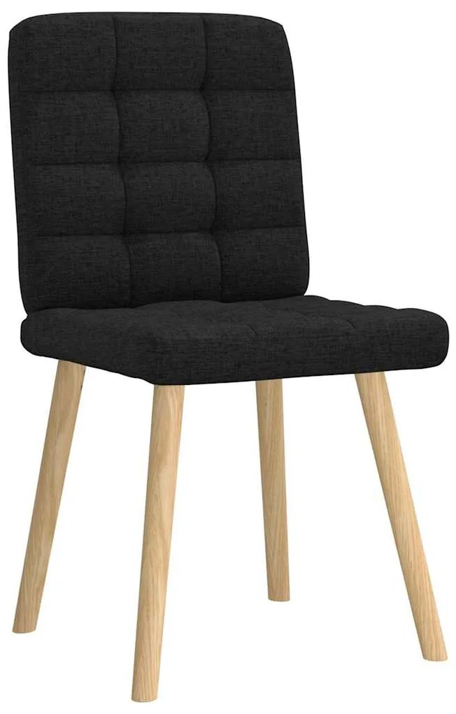 Cadeiras de jantar 6 pcs tecido preto