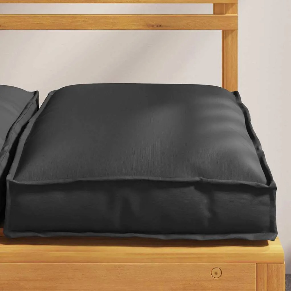 Almofadas de Palete para Assento 2 pcs Pretas 40x40x8 cm Tecido Oxford