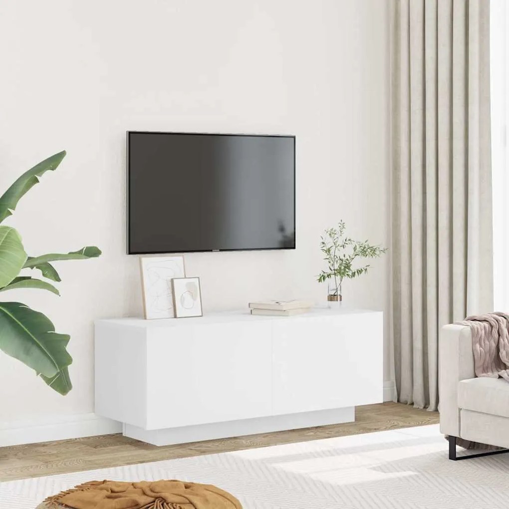 Móvel p/ TV 100x35x40cm madeira processada branco