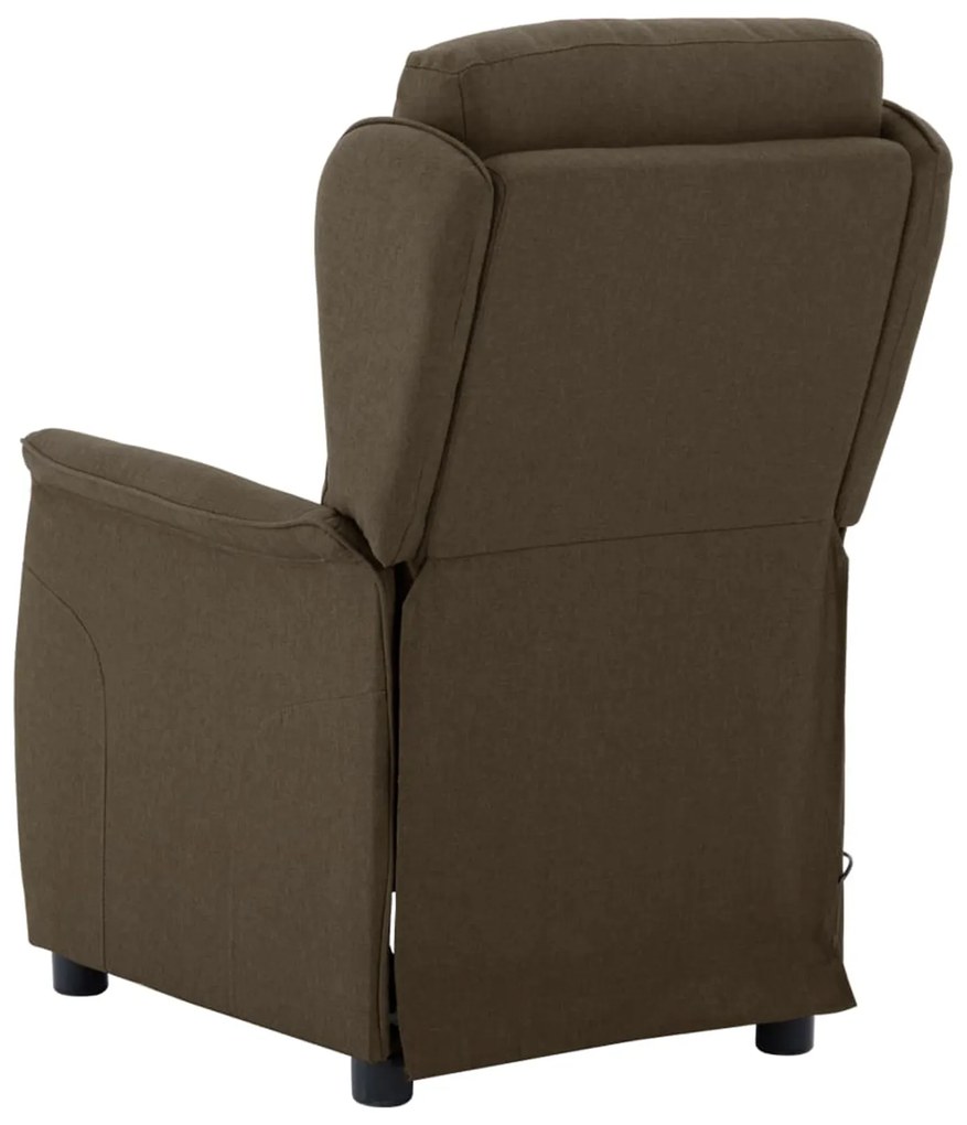 Cadeira Recliner de Massagem em Tecido Castanho