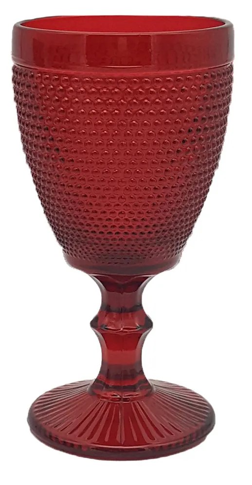 Copo com Pé My Glass Bolas Vermelho 33cl Pack 6