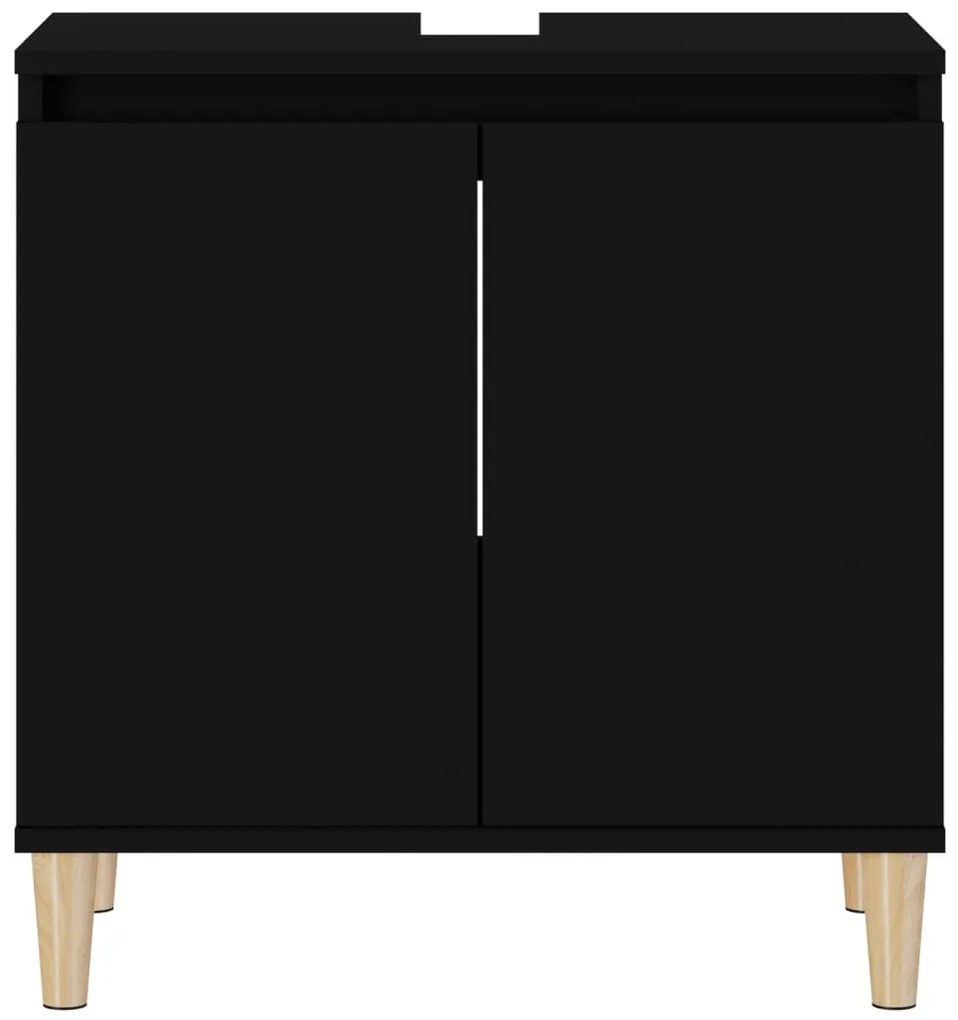 Móvel para lavatório 58x33x60 cm derivados de madeira preto