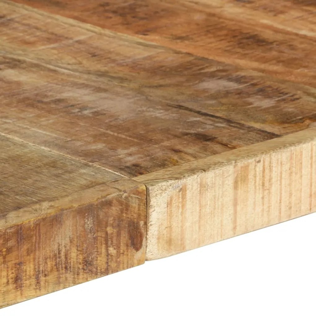 Mesa de jantar 140x140x75 cm madeira de mangueira áspera