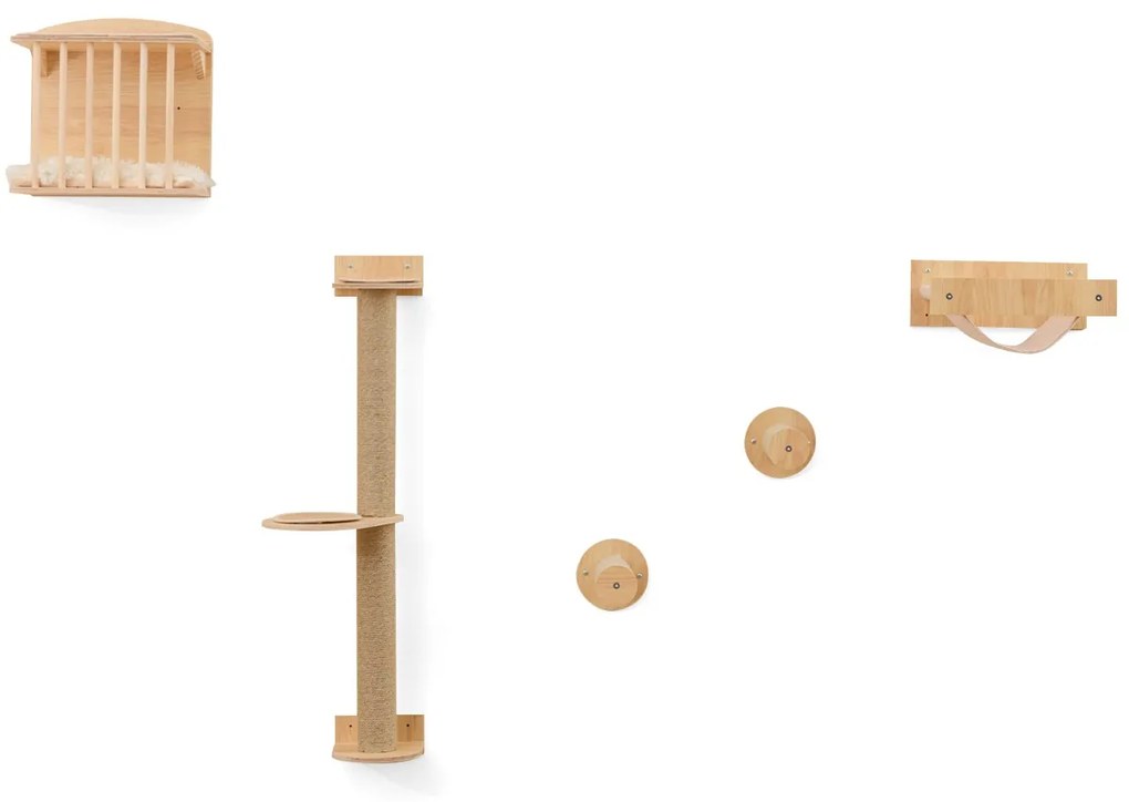 Tapetes de sisal natural para gatos, com fitas adesivas de velcro, conjunto de 2 tapetes arranhadores para gatos, naturais