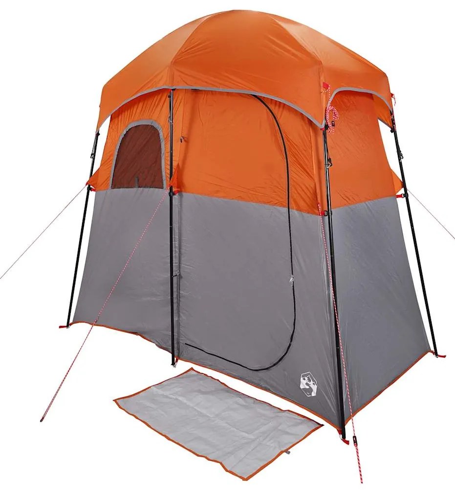 Tenda para duche para 2pessoas tecido impermeável cinza/laranja