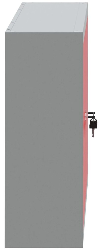 Armário de Ferramentas VidaXL Montado na Parede Vermelho 100x20x55 cm