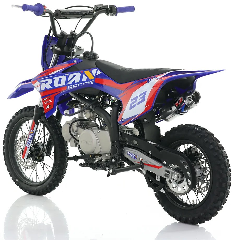 MOTO Crianças CROSS Gasolina 125CC RXF-Z ROAN Junior Manual Azul