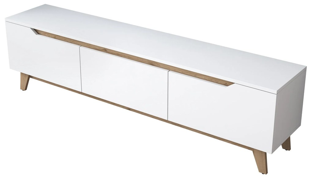 Móvel TV D1 – Branco Nogueira – 180x48,6x35 cm