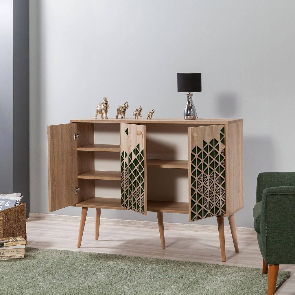 Console Mega – Carvalho Sonoma – 120 cm x 90 cm x 36 cm